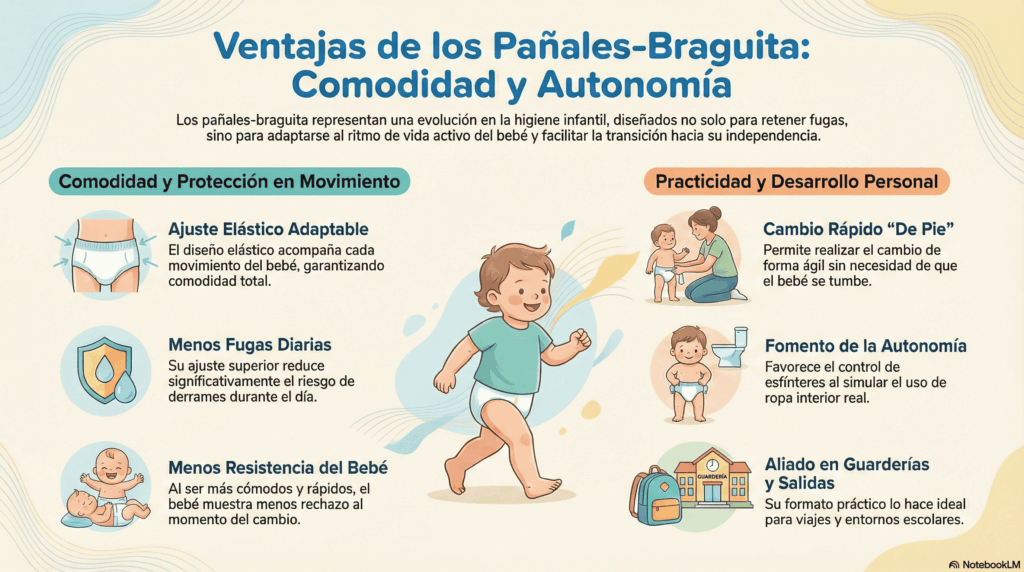 Ventajas de los pañales braguita o pants