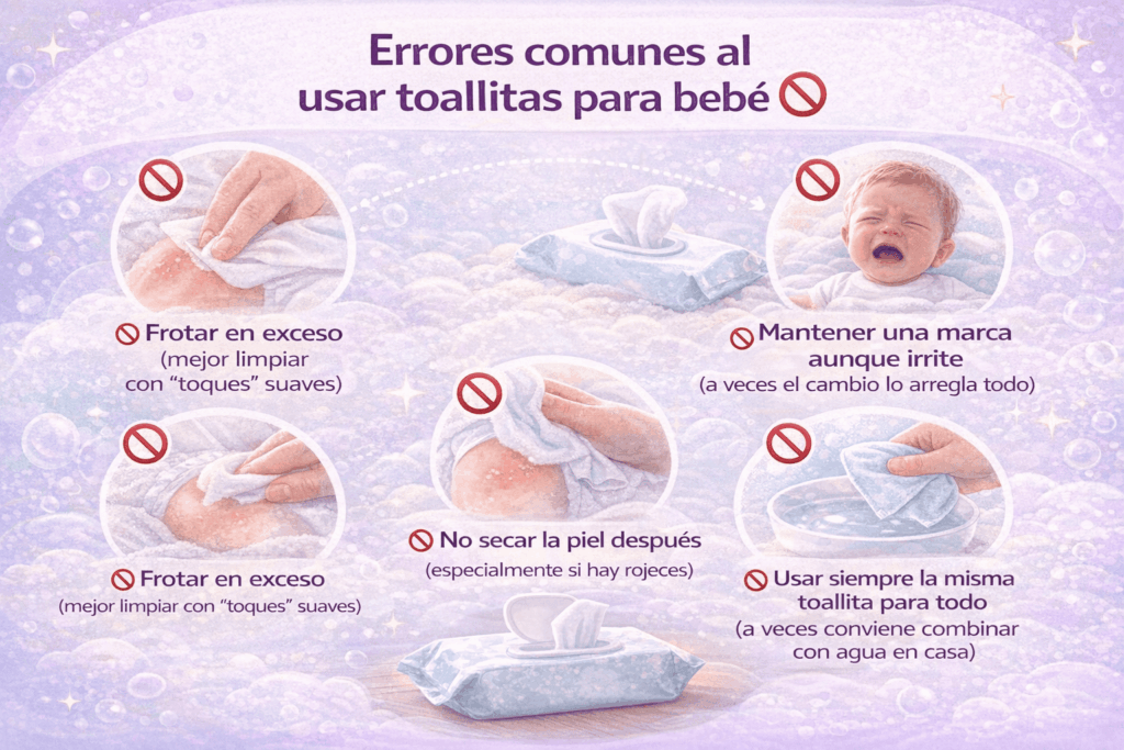 Errores comunes al usar toallitas para bebé