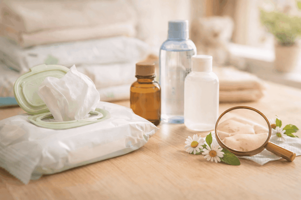 Errores al usar toallitas para bebé