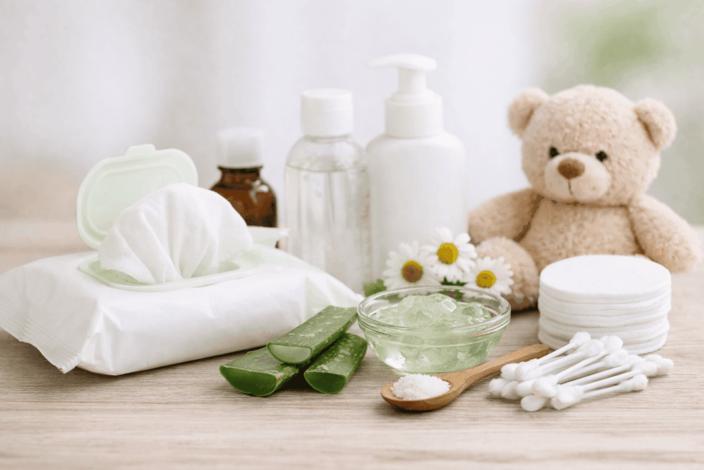 Ingredientes en las toallitas para bebé