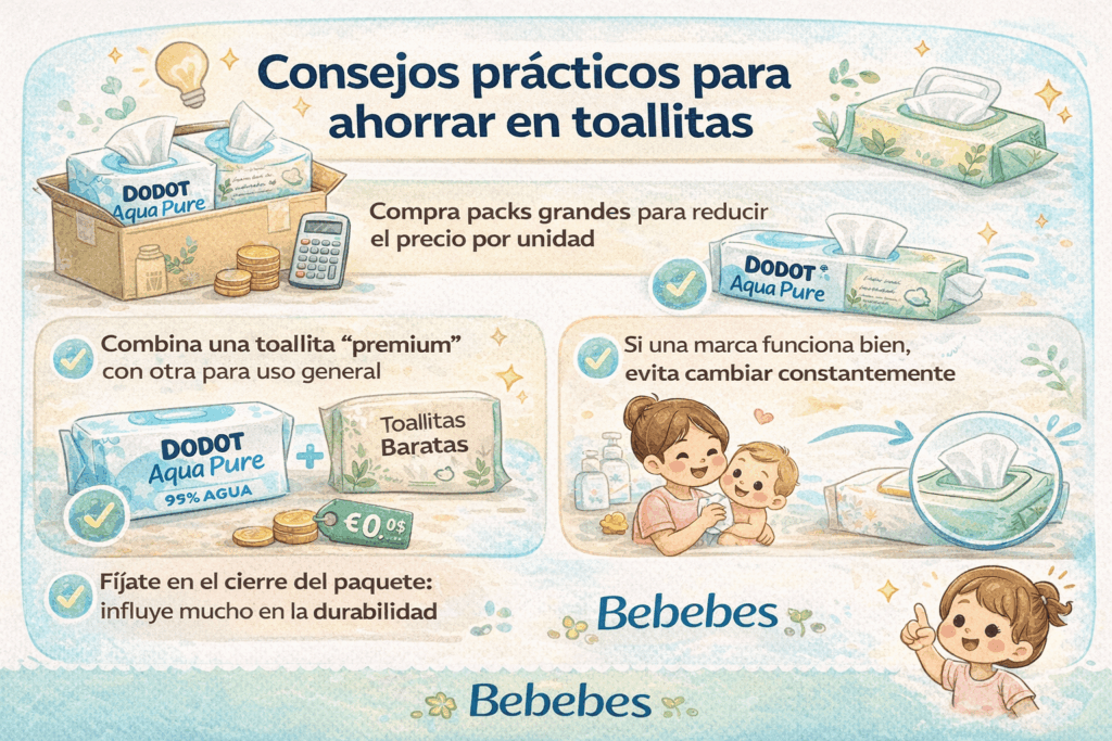 Consejos para ahorrar en toallitas para bebé